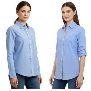 Banana Republic Button-Up Shirt Sky Blue Classic Fit Size S